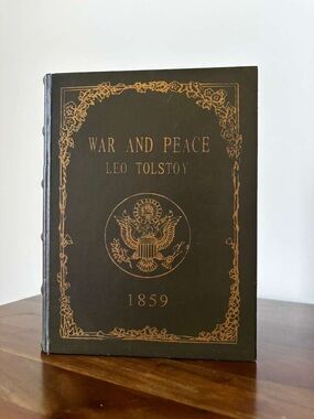 Source Unknown Brown and Gold 'War and Peace' Decorative Hardcover